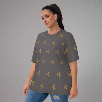 Dark Grey Abstract Pattern T-Shirt XS - 2XL Premium Knit Jersey Tee - T-Shirt