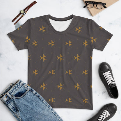 Dark Grey Abstract Pattern T-Shirt XS - 2XL Premium Knit Jersey Tee - T-Shirt