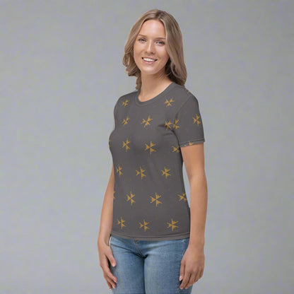 Dark Grey Abstract Pattern T-Shirt XS - 2XL Premium Knit Jersey Tee - T-Shirt